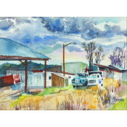 Lumberyard on the Railroad